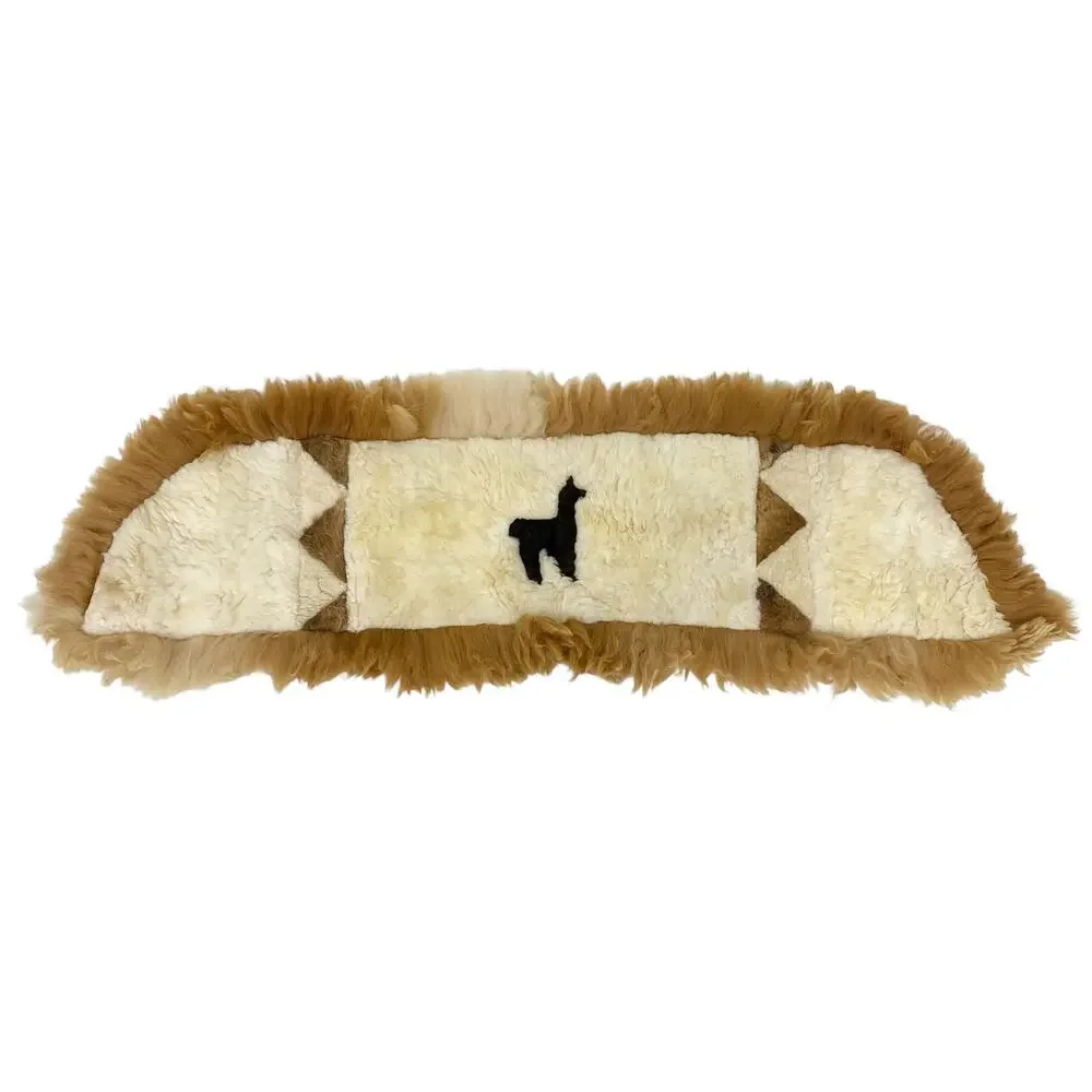 Vintage Llama Fur Handcrafted Patchwork Wall Hanging Art Decor